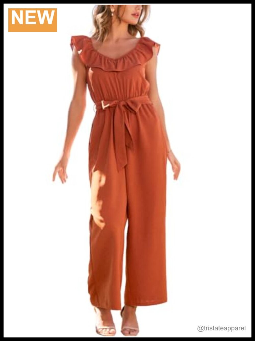 CUPSHE Women's Woven Jumpsuit V-Neck Sleeveless Relaxed Fit with Pockets